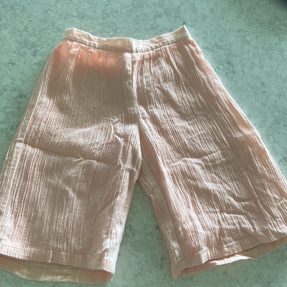 Janie and Jack peach palazzo pants 12-18 months baby girl wide leg dress pants